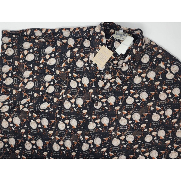 NEW Kenny Flowers Men's Espresso Yourself Short Sleeve Button Up Shirt 3XL NWT - Picture 1 of 11